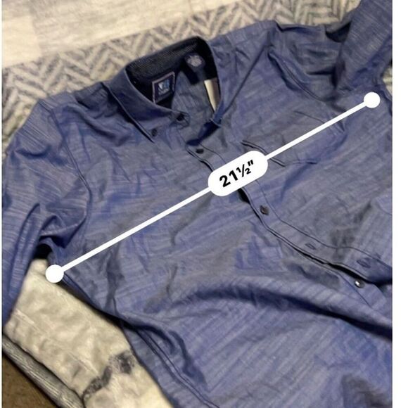 MB Studio Los Angeles Blue Denim Shirt Large - Picture 7 of 7